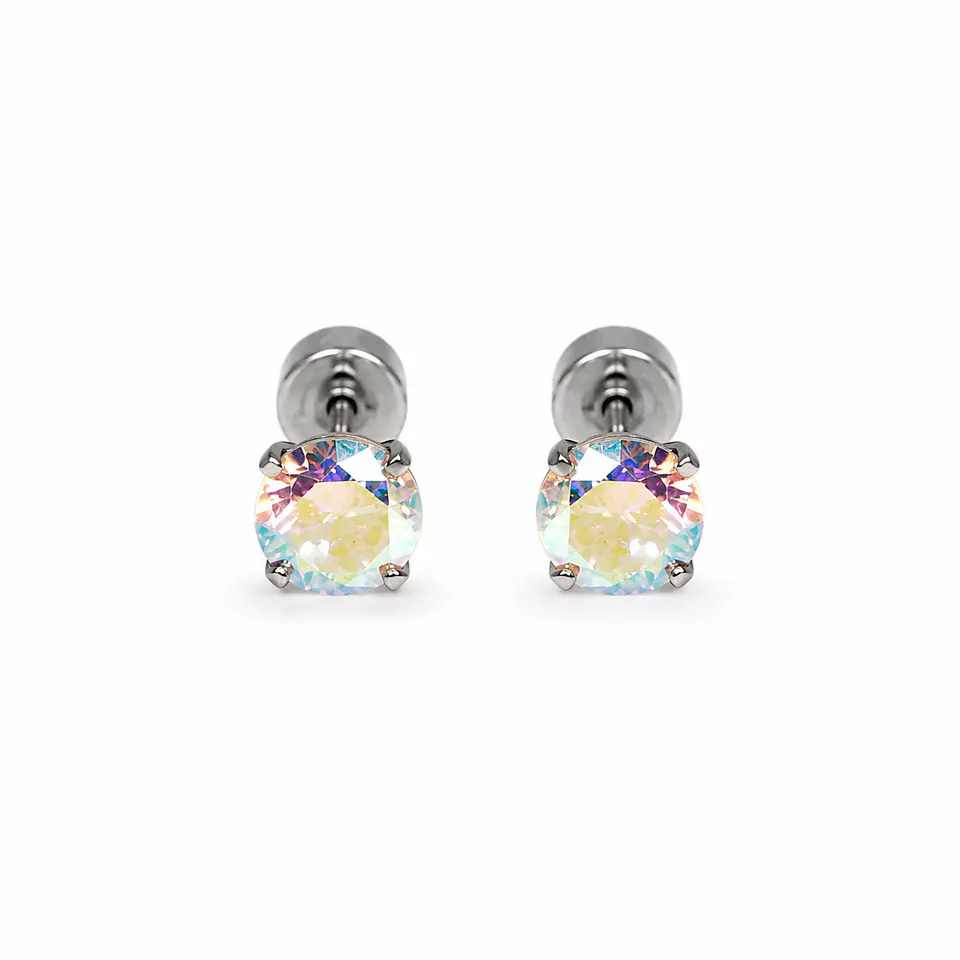 Aros punto de luz Aurora titanio Zirconia 5mm 8