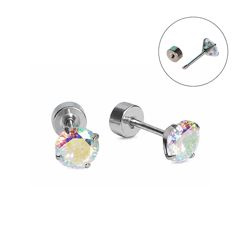 Aros punto de luz Aurora titanio Zirconia 5mm