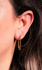 Piercing Alba Labret 16g barra 8mm Titanio PVD En Oro 18k - Miniatura 2