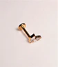 Piercing Alba Labret 16g barra 8mm Titanio PVD En Oro 18k - Miniatura 9