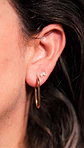 Piercing Labret Alba 16g barra 10mm Titanio PVD con Oro 18k - Miniatura 2