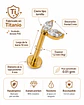 Piercing Labret Alba 16g barra 10mm Titanio PVD con Oro 18k - Miniatura 3