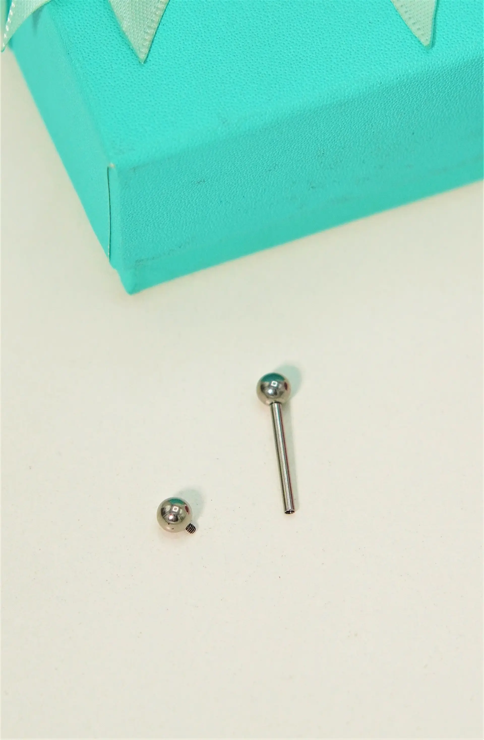 Piercing lengua Titanio Astm F136 Labret 14g pezón 7