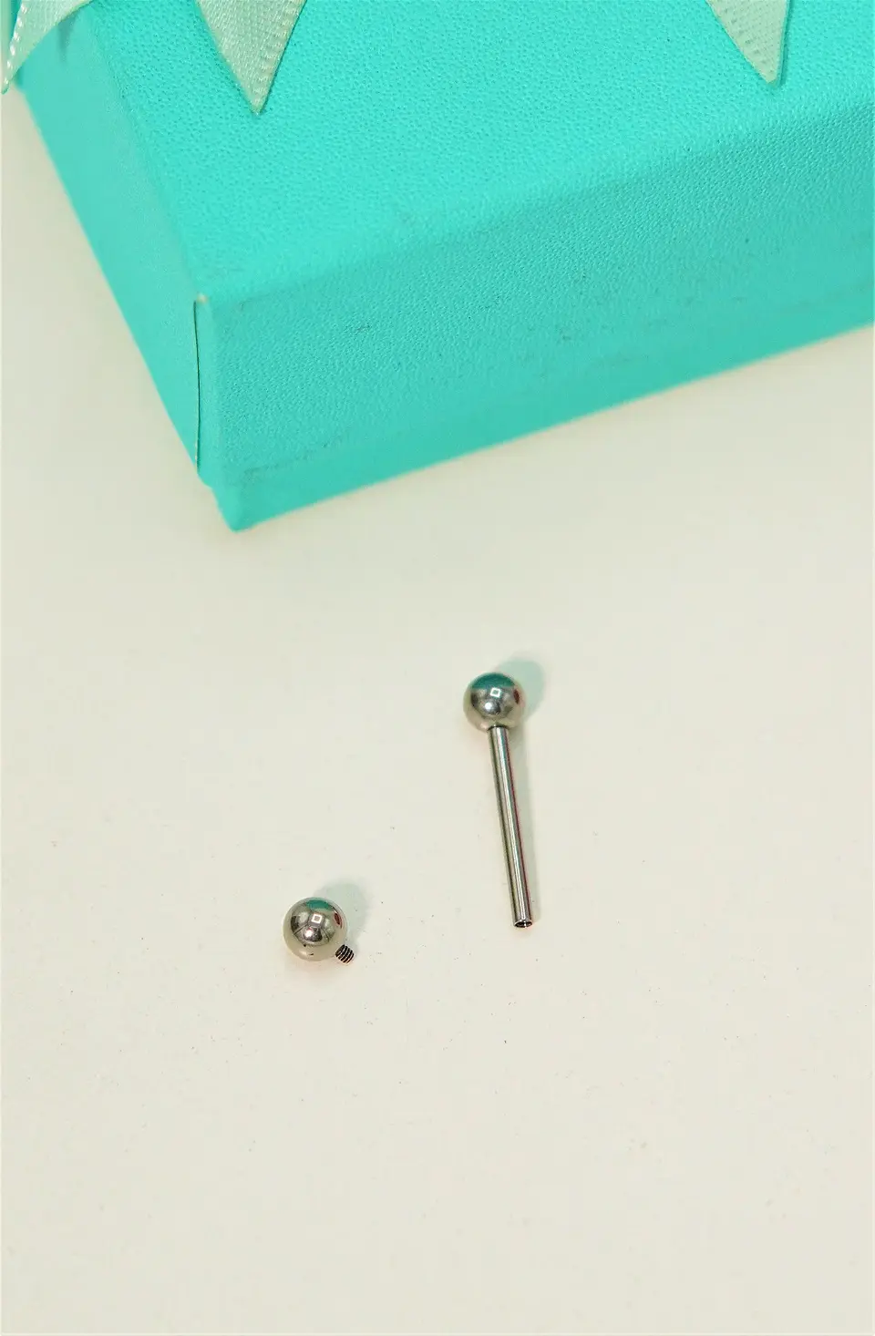 Piercing lengua Titanio Astm F136 Labret 14g pezón 7