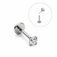 Piercing punto de luz 3mm titanio push pin nostril tragus - Miniatura 1