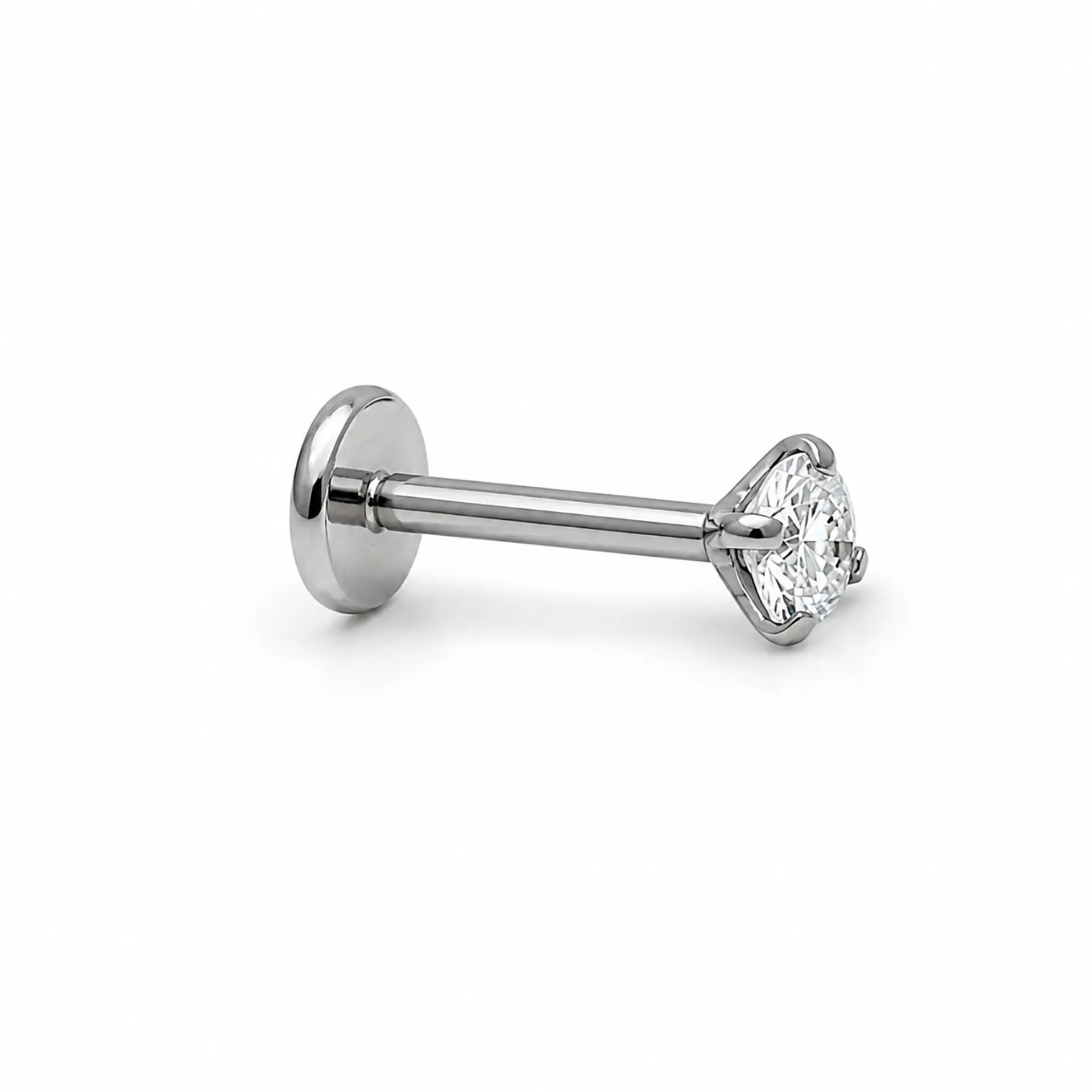 Piercing punto de luz 3mm titanio push pin nostril tragus 3