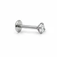 Piercing punto de luz 3mm titanio push pin nostril tragus - Miniatura 3