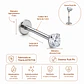 Piercing punto de luz 3mm titanio push pin nostril tragus - Miniatura 4