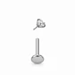 Piercing punto de luz 3mm titanio push pin nostril tragus - Miniatura 8
