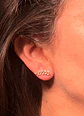 Piercing Helena labret 8mm 16G zirconias Titanio PVD - Miniatura 8
