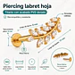 Piercing Helena labret 8mm 16G zirconias Titanio PVD - Miniatura 3