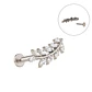 Piercing Helena labret 8mm 16G zirconias Titanio plateado - Miniatura 1