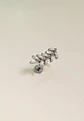 Piercing Helena labret 8mm 16G zirconias Titanio plateado - Miniatura 8