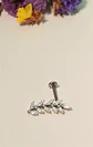 Piercing Helena labret 8mm 16G zirconias Titanio plateado - Miniatura 11
