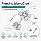 Piercing labret Cloe opalo zirconia 8mm titanio F136 - Miniatura 3