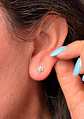 Piercing labret Cloe opalo zirconia 8mm titanio F136 - Miniatura 2