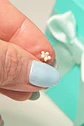  Piercing labret Cloe opalo zirconia 8mm titanio F136 PVD oro 18k - Miniatura 9