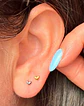 Piercing labret Zoe titanio F136 8mm 16G PVD Oro 18k - Miniatura 2
