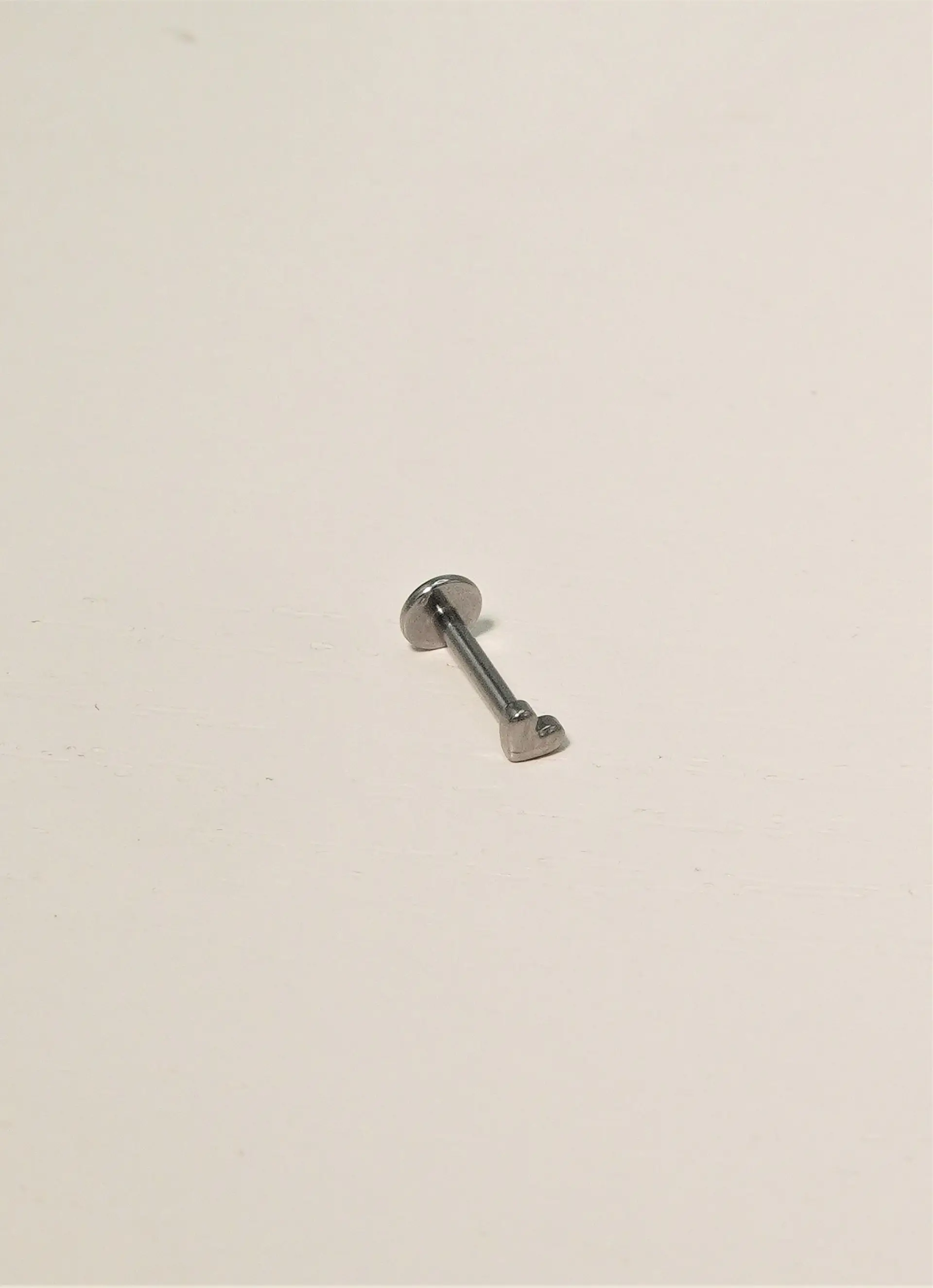 Piercing labret Zoe titanio F136 8mm 16G plateado 11