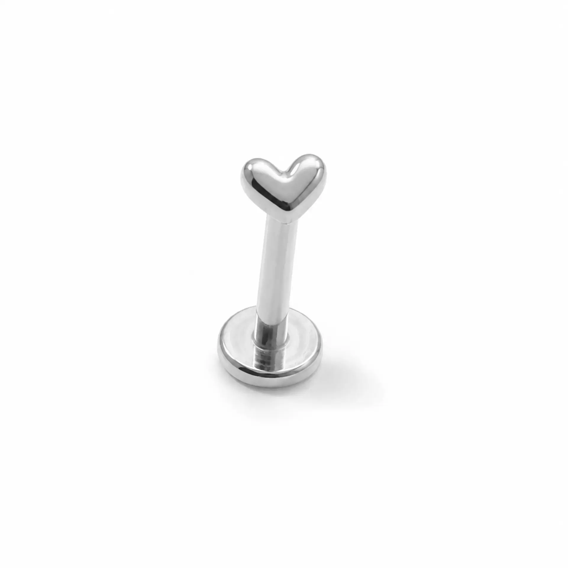 Piercing labret Zoe titanio F136 8mm 16G plateado 5