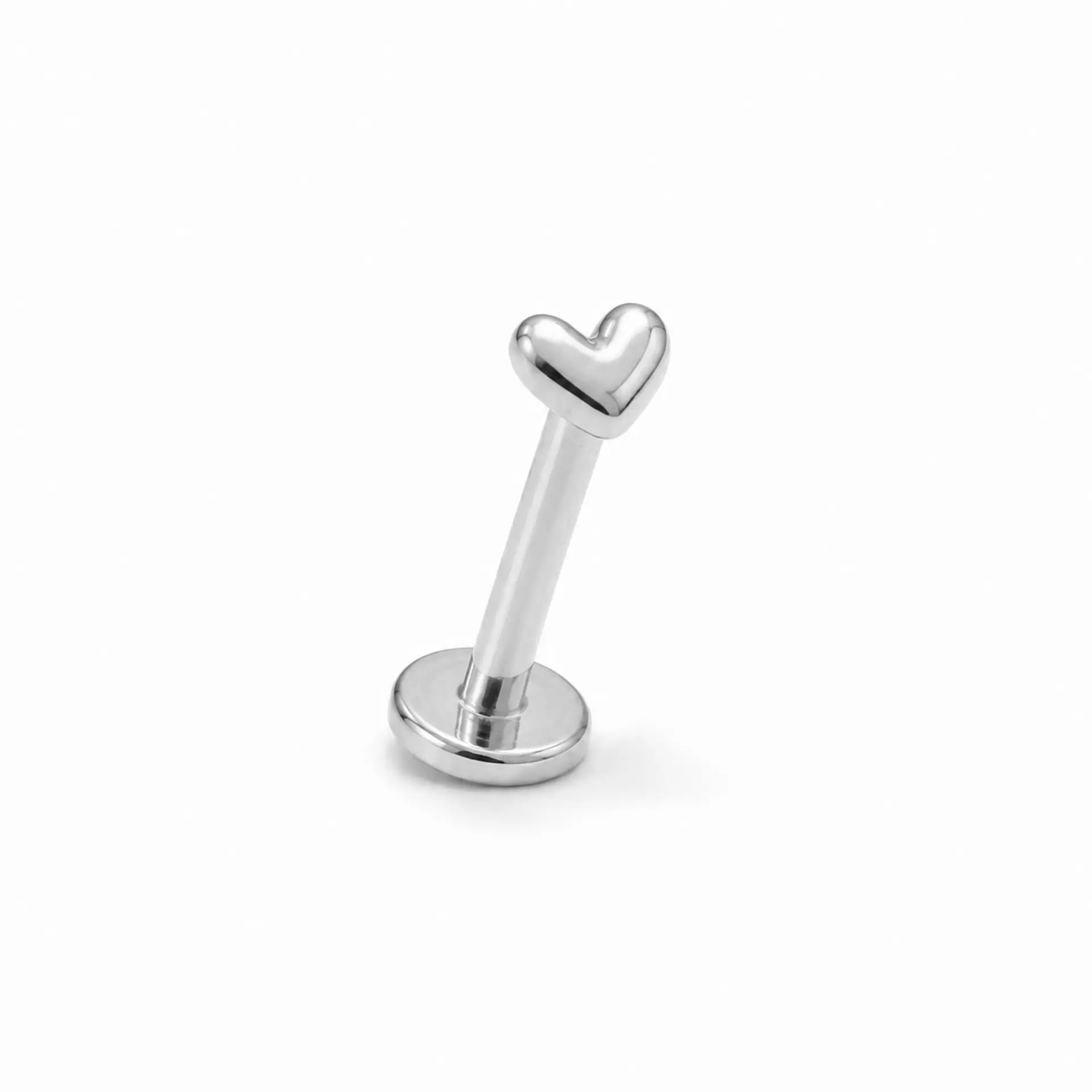 Piercing labret Zoe titanio F136 8mm 16G plateado 12