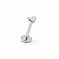 Piercing labret Zoe titanio F136 8mm 16G plateado - Miniatura 12