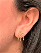 Piercing labret Maya 8mm 16G titanio PVD 18K - Miniatura 2