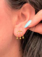 Piercing labret Maya 8mm 16G titanio PVD 18K - Miniatura 8