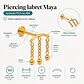 Piercing labret Maya 8mm 16G titanio PVD 18K - Miniatura 3