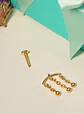 Piercing labret Maya 8mm 16G titanio PVD 18K - Miniatura 9