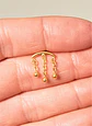 Piercing labret Maya 8mm 16G titanio PVD 18K - Miniatura 10