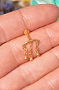 Piercing labret Maya 8mm 16G titanio PVD 18K - Miniatura 5