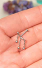 Piercing labret Maya 8mm 16G titanio ASTM F136 - Miniatura 5