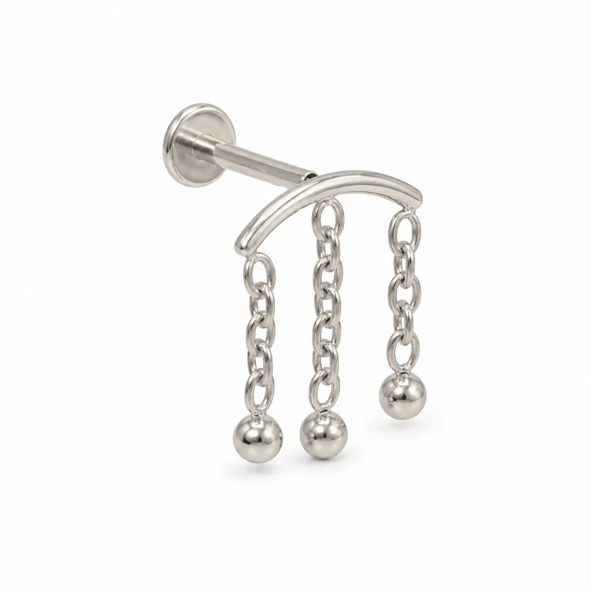 Piercing labret Maya 8mm 16G titanio ASTM F136 6