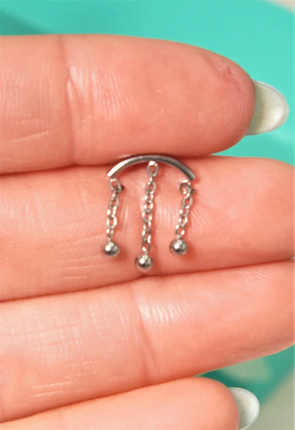 Piercing labret Maya 8mm 16G titanio ASTM F136 8