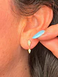 Piercing labret Laila 6mm 16G plata 925 bañado oro 18k - Miniatura 2