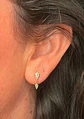 Piercing labret Laila 6mm 16G plata 925 bañado oro 18k - Miniatura 8