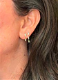 Piercing labret Laila 6mm 16G plata 925 bañado oro 18k - Miniatura 12