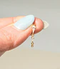 Piercing labret Amy 6mm 16G plata 925 bañado oro 18k - Miniatura 8