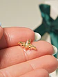 Piercing labret Abby plata 925 6mm 16G bañada en oro 18K  - Miniatura 9