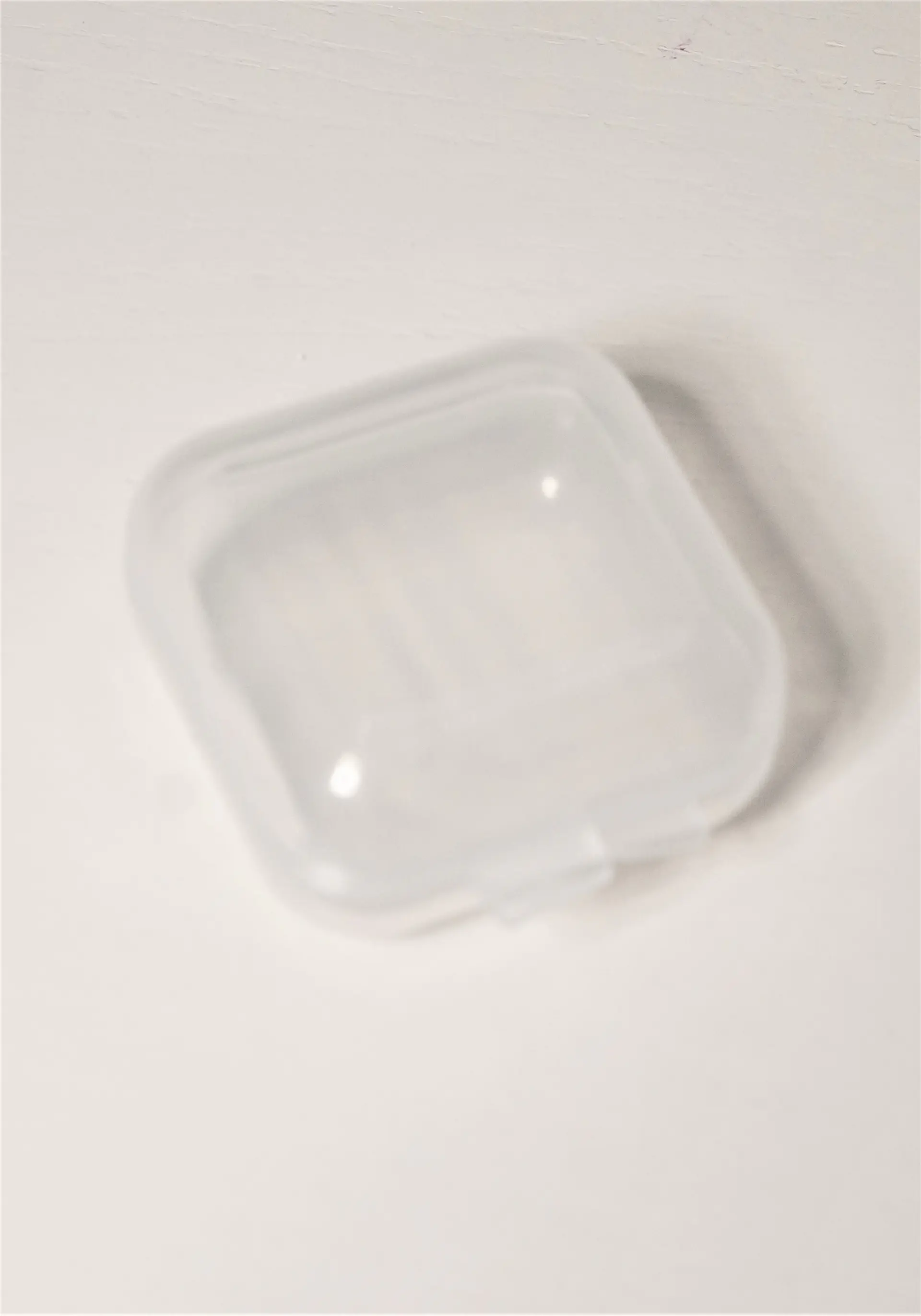 Pack de 24 cajas plasticas transparentes 34x34 mm almacenaje 8