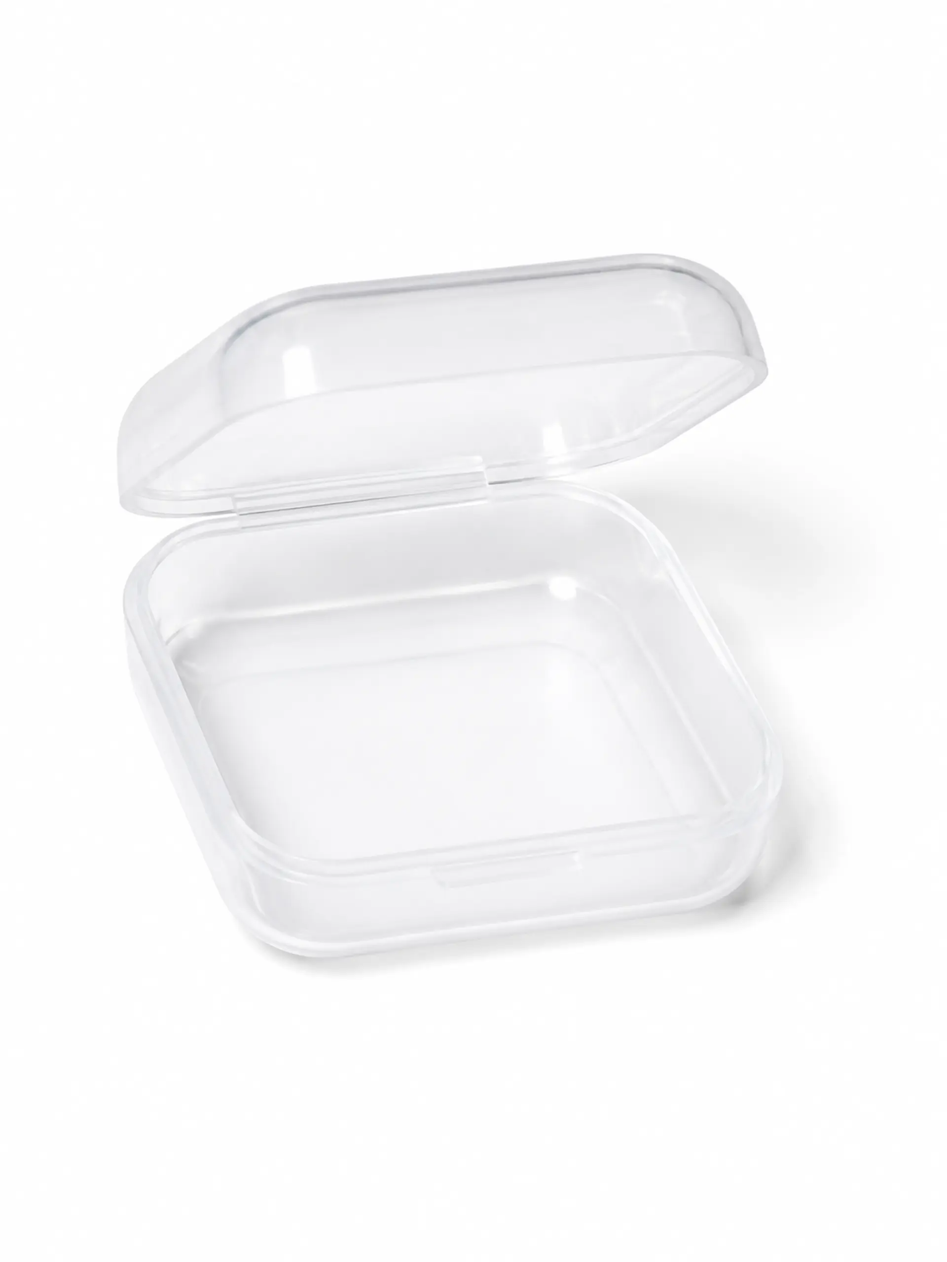 Pack de 24 cajas plasticas transparentes 34x34 mm almacenaje 5