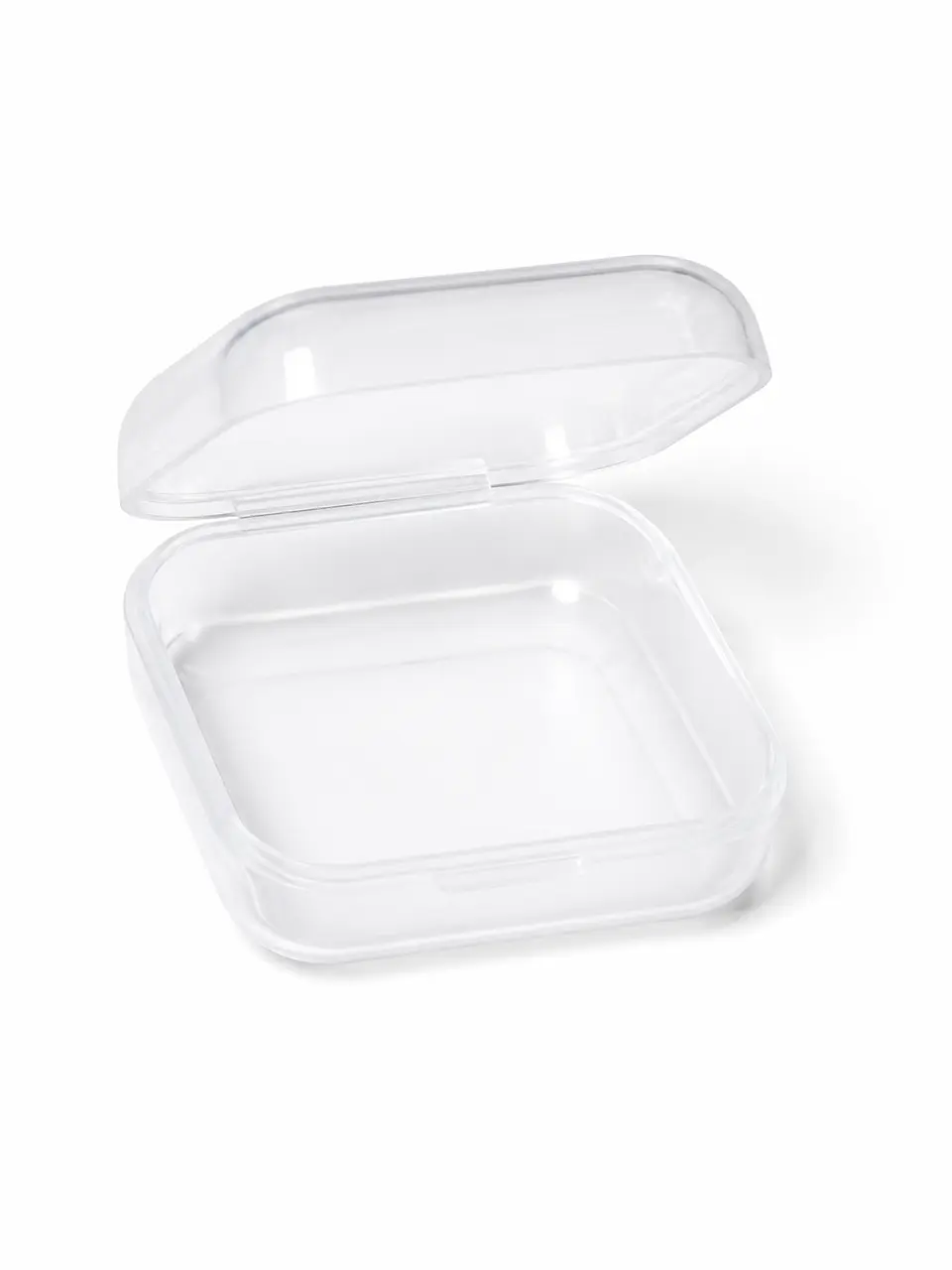Pack de 24 cajas plasticas transparentes 34x34 mm almacenaje 5