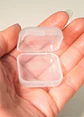 Pack de 24 cajas plasticas transparentes 34x34 mm almacenaje - Miniatura 2