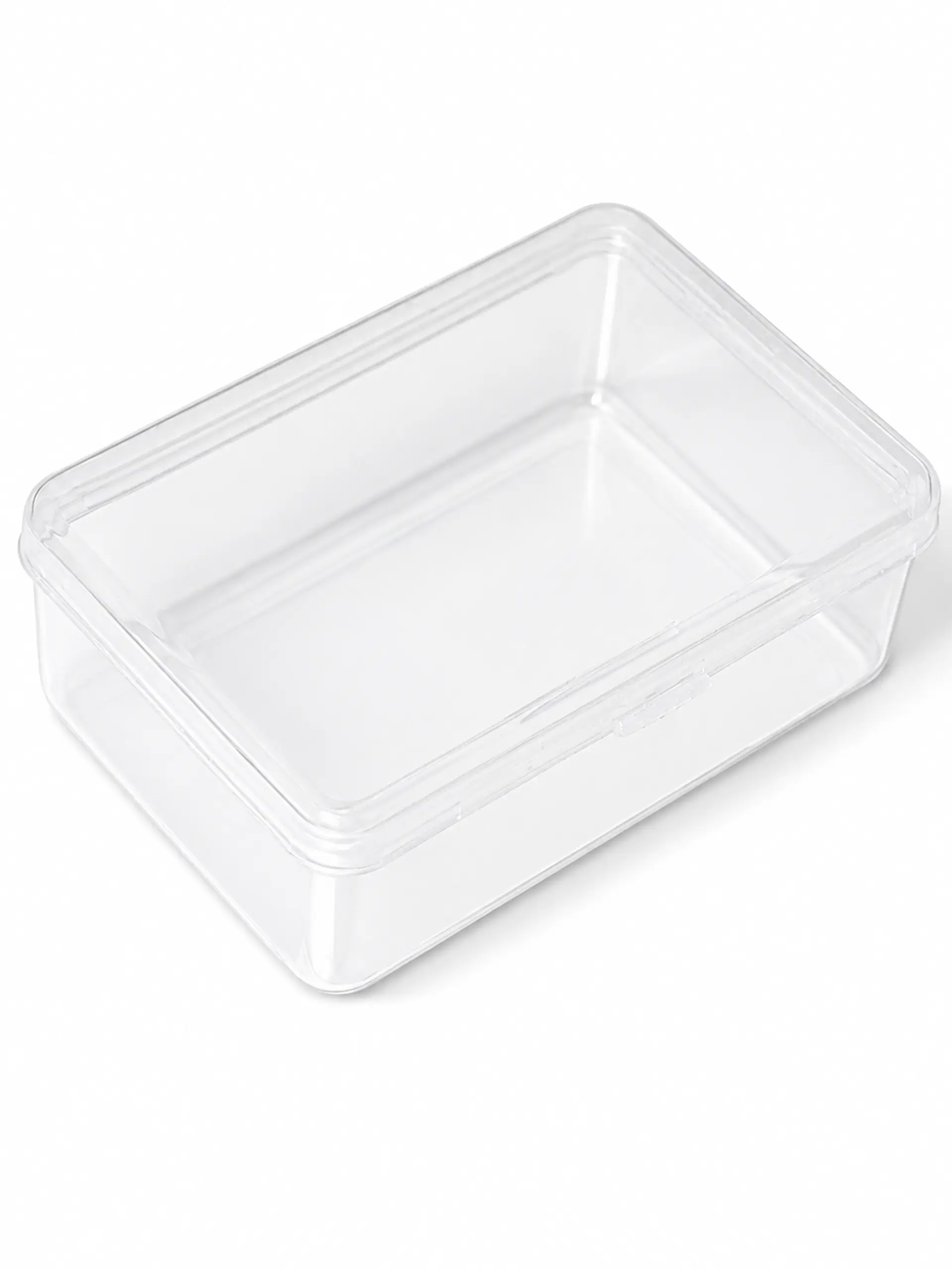 Pack de 12 cajas plasticas transparentes 76x51 mm almacenaje 7