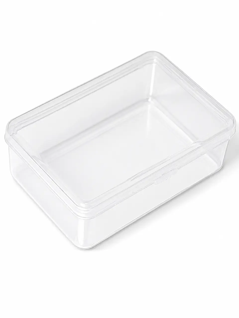 Pack de 12 cajas plasticas transparentes 76x51 mm almacenaje 7
