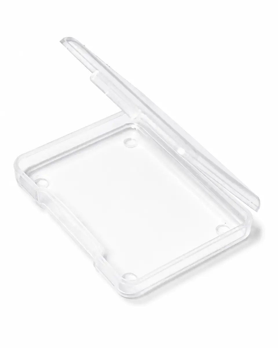 Pack de 12 cajas plasticas transparentes 68x53 mm almacenaje 1