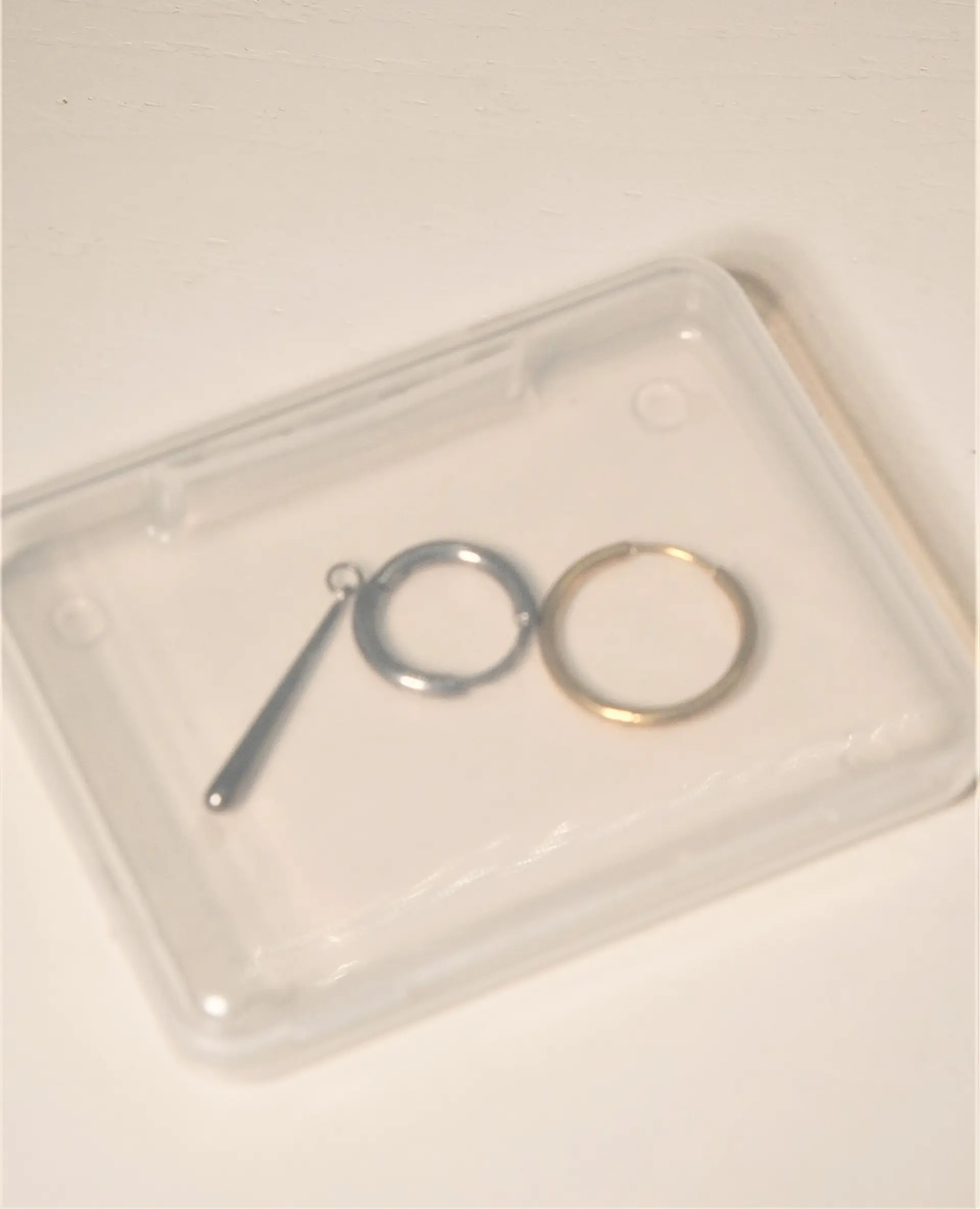 Pack de 12 cajas plasticas transparentes 68x53 mm almacenaje 5