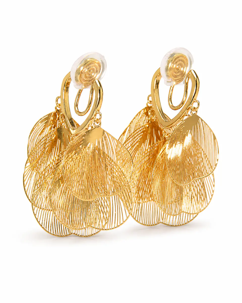 Aros Libelula sin perforacion bañados en oro 14k 12