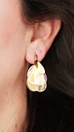 Aros Libelula sin perforacion bañados en oro 14k - Miniatura 5